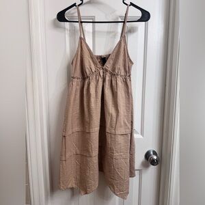 Wild Fable Women’s Textured Beige Spaghetti Strap Dress, Size Small, NEW w/Tags